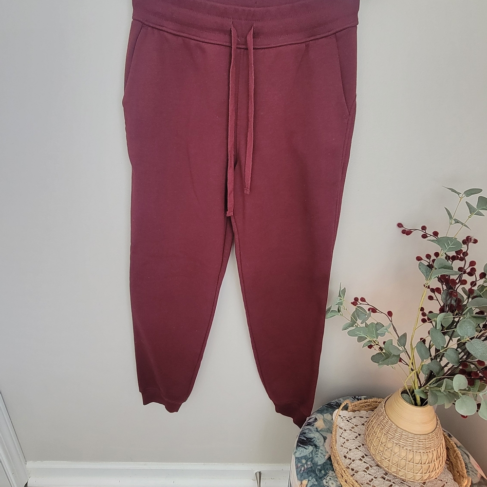 Women's Maroon Jogger Sweatpants - Rae Mode